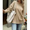 imageCicy Bell Womens Oversized Sweaters Casual Long Sleeve Knit Pullover Tops Crewneck Trendy Slouchy Fall Tunic TopsKhaki