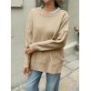 imageCicy Bell Womens Oversized Sweaters Casual Long Sleeve Knit Pullover Tops Crewneck Trendy Slouchy Fall Tunic TopsKhaki