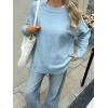 imageCicy Bell Womens Oversized Sweaters Casual Long Sleeve Knit Pullover Tops Crewneck Trendy Slouchy Fall Tunic TopsLight Blue