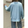 imageCicy Bell Womens Oversized Sweaters Casual Long Sleeve Knit Pullover Tops Crewneck Trendy Slouchy Fall Tunic TopsLight Blue