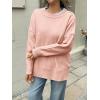 imageCicy Bell Womens Oversized Sweaters Casual Long Sleeve Knit Pullover Tops Crewneck Trendy Slouchy Fall Tunic TopsLight Pink