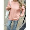 imageCicy Bell Womens Oversized Sweaters Casual Long Sleeve Knit Pullover Tops Crewneck Trendy Slouchy Fall Tunic TopsLight Pink
