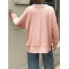 imageCicy Bell Womens Oversized Sweaters Casual Long Sleeve Knit Pullover Tops Crewneck Trendy Slouchy Fall Tunic TopsLight Pink