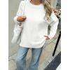 imageCicy Bell Womens Oversized Sweaters Casual Long Sleeve Knit Pullover Tops Crewneck Trendy Slouchy Fall Tunic TopsWhite