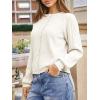 imageCicy Bell Womens Puff Long Sleeve Cardigan Sweater Lightweight Button Down Ribbed Knit Fall Casual Loose Fit TopsWhite