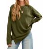 imageCicy Bell Womens Oversized Sweaters Casual Long Sleeve Knit Pullover Tops Crewneck Trendy Slouchy Fall Tunic TopsArmy Green