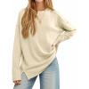 imageCicy Bell Womens Oversized Sweaters Casual Long Sleeve Knit Pullover Tops Crewneck Trendy Slouchy Fall Tunic TopsBeige