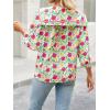 imageCicy Bell Womens Floral Print Button Down Shirts Trendy Casual 34 Puff Sleeve Blouse Boho Peter Pan Collar Tops