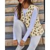 imageCicy Bell Womens Fuzzy Fleece Vest Fall Floral Sleeveless Sherpa Jacket Lightweight Button Down Warm Outerwear with PocketsApricot