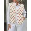 imageCicy Bell Womens Fuzzy Fleece Vest Fall Floral Sleeveless Sherpa Jacket Lightweight Button Down Warm Outerwear with PocketsBeige