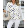 imageCicy Bell Womens Fuzzy Fleece Vest Fall Floral Sleeveless Sherpa Jacket Lightweight Button Down Warm Outerwear with PocketsPurple