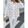 imageCicy Bell Womens Fuzzy Fleece Vest Fall Floral Sleeveless Sherpa Jacket Lightweight Button Down Warm Outerwear with PocketsPurple
