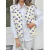 imageCicy Bell Womens Fuzzy Fleece Vest Fall Floral Sleeveless Sherpa Jacket Lightweight Button Down Warm Outerwear with PocketsPurple