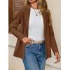imageCicy Bell Womens Casual Knit Blazer Long Sleeve Open Front Blazers Stretchy Work Office Suit Jackets with PocketsBrown