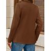 imageCicy Bell Womens Casual Knit Blazer Long Sleeve Open Front Blazers Stretchy Work Office Suit Jackets with PocketsBrown