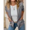 imageCicy Bell Womens Casual Knit Blazer Long Sleeve Open Front Blazers Stretchy Work Office Suit Jackets with PocketsDark Grey