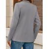 imageCicy Bell Womens Casual Knit Blazer Long Sleeve Open Front Blazers Stretchy Work Office Suit Jackets with PocketsDark Grey