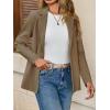 imageCicy Bell Womens Casual Knit Blazer Long Sleeve Open Front Blazers Stretchy Work Office Suit Jackets with PocketsDark Khaki