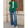 imageCicy Bell Womens Casual Knit Blazer Long Sleeve Open Front Blazers Stretchy Work Office Suit Jackets with PocketsGreen