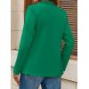 imageCicy Bell Womens Casual Knit Blazer Long Sleeve Open Front Blazers Stretchy Work Office Suit Jackets with PocketsGreen