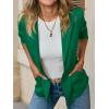 imageCicy Bell Womens Casual Knit Blazer Long Sleeve Open Front Blazers Stretchy Work Office Suit Jackets with PocketsGreen