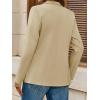 imageCicy Bell Womens Casual Knit Blazer Long Sleeve Open Front Blazers Stretchy Work Office Suit Jackets with PocketsKhaki