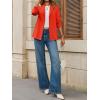 imageCicy Bell Womens Casual Knit Blazer Long Sleeve Open Front Blazers Stretchy Work Office Suit Jackets with PocketsOrange