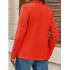 imageCicy Bell Womens Casual Knit Blazer Long Sleeve Open Front Blazers Stretchy Work Office Suit Jackets with PocketsOrange