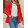 imageCicy Bell Womens Casual Knit Blazer Long Sleeve Open Front Blazers Stretchy Work Office Suit Jackets with PocketsRed