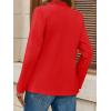 imageCicy Bell Womens Casual Knit Blazer Long Sleeve Open Front Blazers Stretchy Work Office Suit Jackets with PocketsRed