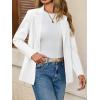 imageCicy Bell Womens Casual Knit Blazer Long Sleeve Open Front Blazers Stretchy Work Office Suit Jackets with PocketsWhite
