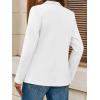 imageCicy Bell Womens Casual Knit Blazer Long Sleeve Open Front Blazers Stretchy Work Office Suit Jackets with PocketsWhite