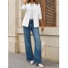 imageCicy Bell Womens Casual Knit Blazer Long Sleeve Open Front Blazers Stretchy Work Office Suit Jackets with PocketsWhite