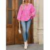 imageCicy Bell Womens Long Sleeve Peplum Tops Flowy Babydoll Blouses Cute Loose Fit V Neck ShirtsPink