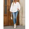 imageCicy Bell Womens Long Sleeve Peplum Tops Flowy Babydoll Blouses Cute Loose Fit V Neck ShirtsWhite