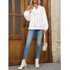 imageCicy Bell Womens Long Sleeve Peplum Tops Flowy Babydoll Blouses Cute Loose Fit V Neck ShirtsWhite