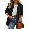 imageCicy Bell Womens Casual Knit Blazer Long Sleeve Open Front Blazers Stretchy Work Office Suit Jackets with PocketsBlack
