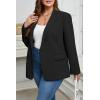 imageCicy Bell Womens Plus Size Casual Blazers Lapel Long Sleeve Work Office Suit Jackets Open Front Curvy BlazersBlack