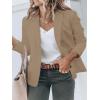 imageCicy Bell Womens Plus Size Casual Blazers Lapel Long Sleeve Work Office Suit Jackets Open Front Curvy BlazersDark Khaki