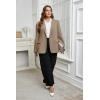 imageCicy Bell Womens Plus Size Casual Blazers Lapel Long Sleeve Work Office Suit Jackets Open Front Curvy BlazersDark Khaki