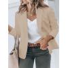 imageCicy Bell Womens Plus Size Casual Blazers Lapel Long Sleeve Work Office Suit Jackets Open Front Curvy BlazersKhaki