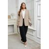 imageCicy Bell Womens Plus Size Casual Blazers Lapel Long Sleeve Work Office Suit Jackets Open Front Curvy BlazersKhaki