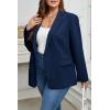 imageCicy Bell Womens Plus Size Casual Blazers Lapel Long Sleeve Work Office Suit Jackets Open Front Curvy BlazersNavy