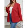 imageCicy Bell Womens Plus Size Casual Blazers Lapel Long Sleeve Work Office Suit Jackets Open Front Curvy BlazersRed