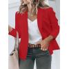 imageCicy Bell Womens Plus Size Casual Blazers Lapel Long Sleeve Work Office Suit Jackets Open Front Curvy BlazersRed