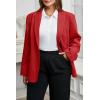 imageCicy Bell Womens Plus Size Casual Blazers Lapel Long Sleeve Work Office Suit Jackets Open Front Curvy BlazersRed
