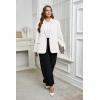 imageCicy Bell Womens Plus Size Casual Blazers Lapel Long Sleeve Work Office Suit Jackets Open Front Curvy BlazersWhite