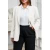 imageCicy Bell Womens Plus Size Casual Blazers Lapel Long Sleeve Work Office Suit Jackets Open Front Curvy BlazersWhite