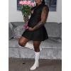 imageCicy Bell Womens Sexy Deep V Neck Party Mini Dress Summer Cocktail Club Aline Going Out Birthday DressesBlack