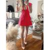 imageCicy Bell Womens Sexy Deep V Neck Party Mini Dress Summer Cocktail Club Aline Going Out Birthday DressesRed